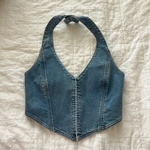 PacSun Denim Halter Top